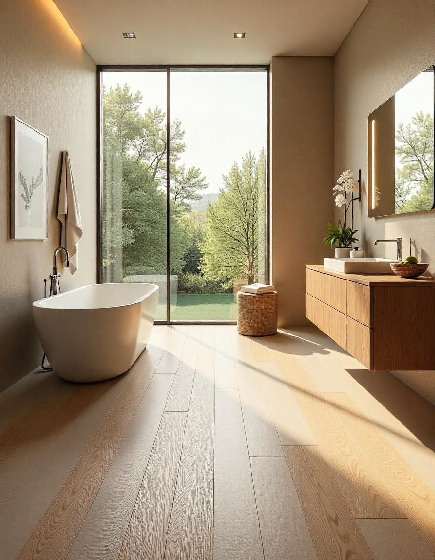 Podłogi w łazience - panele winylowe