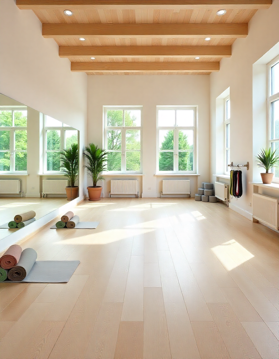 podłoga na sali gimnastycznej