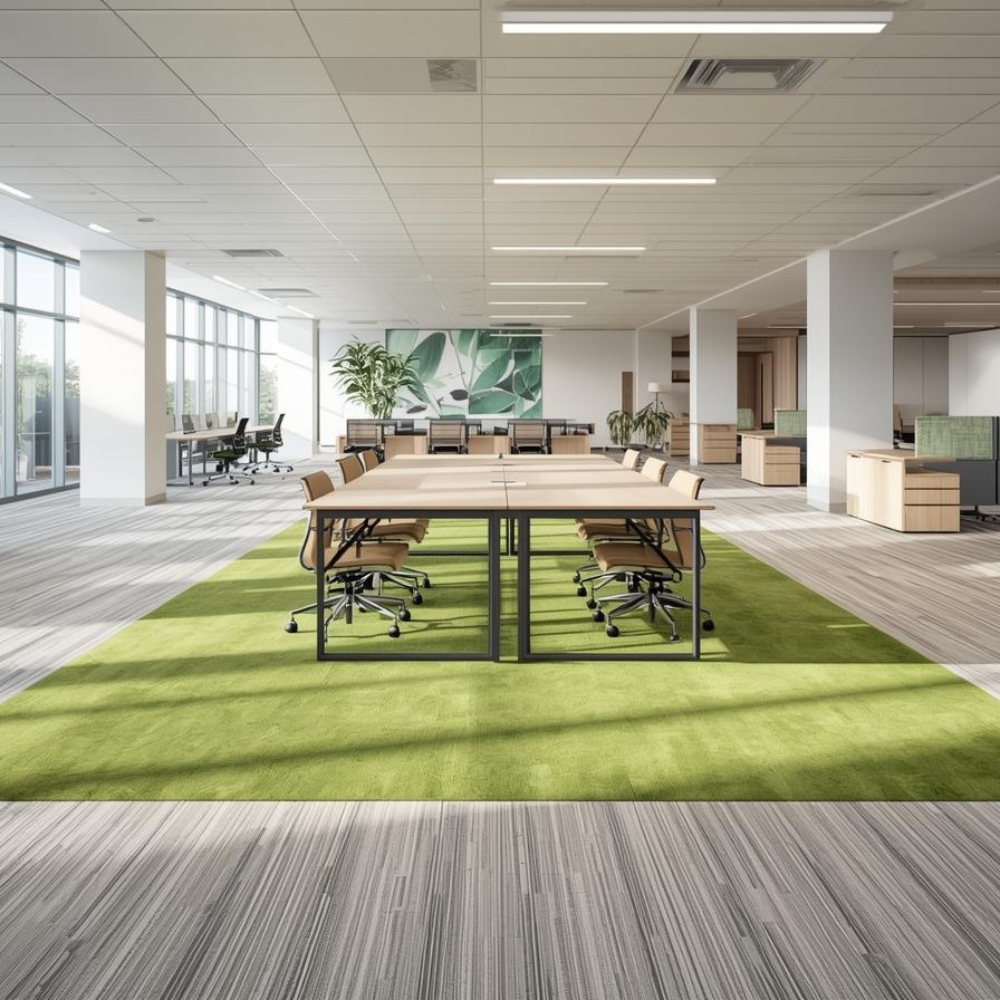 Montaż wykładziny w biurze