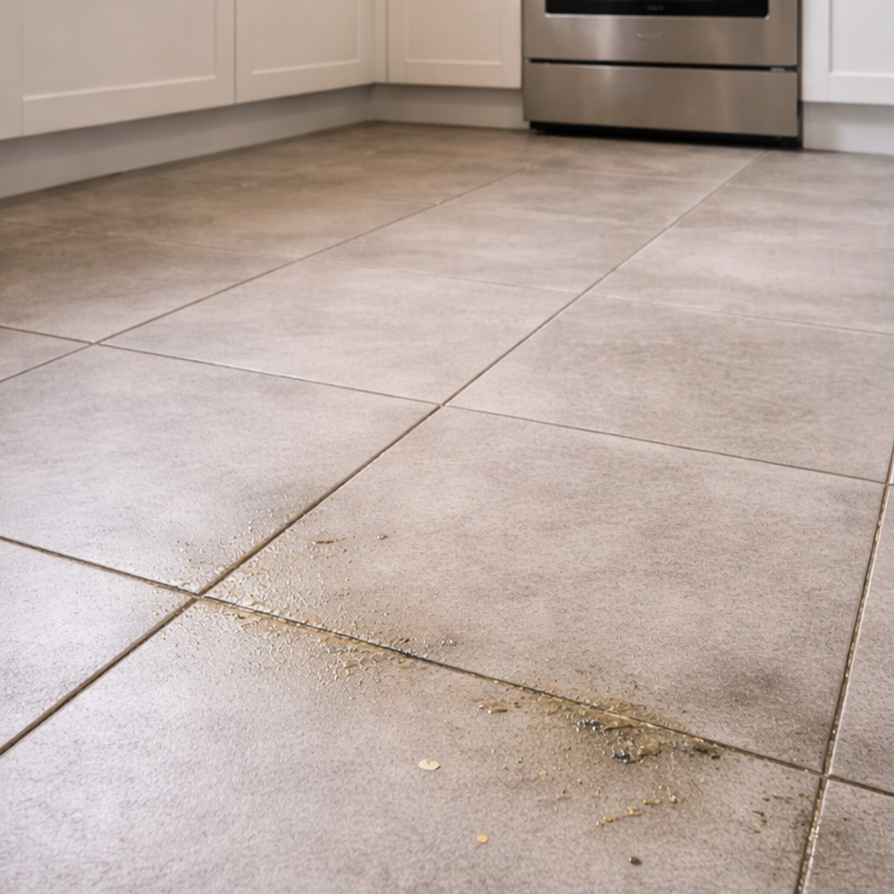 fuga na podłodze w kuchni