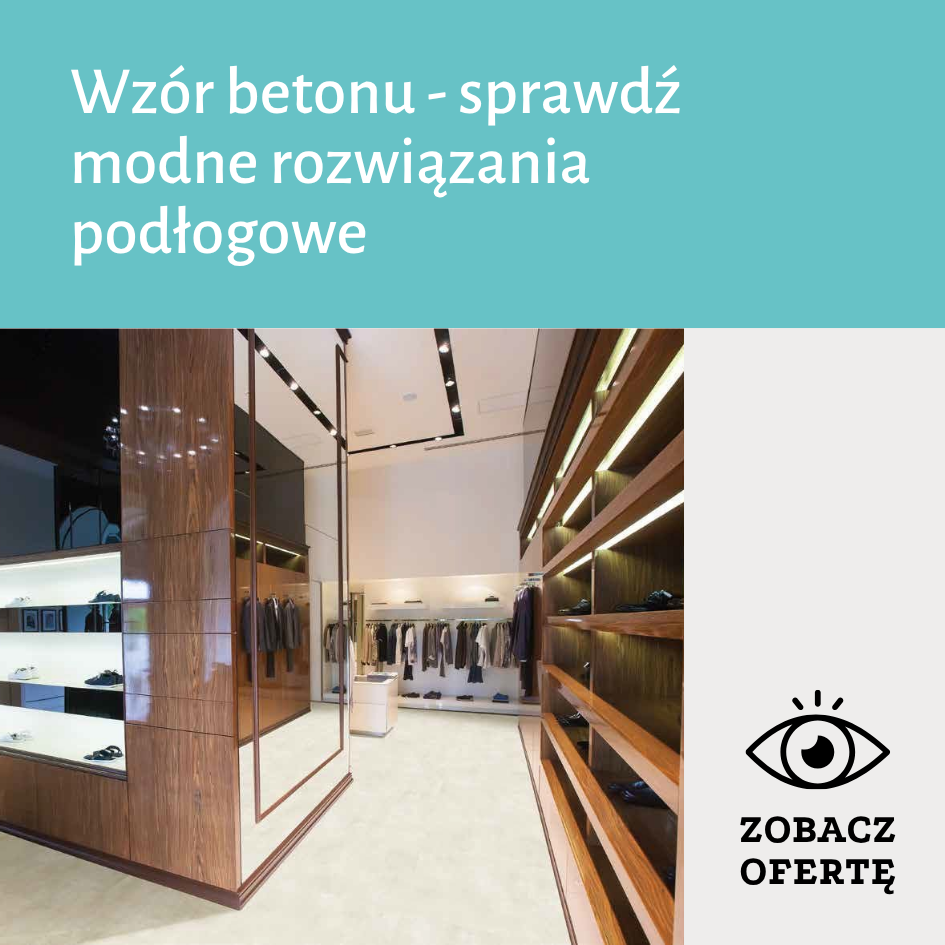 Nowoczesne wykładziny - wzór betonu