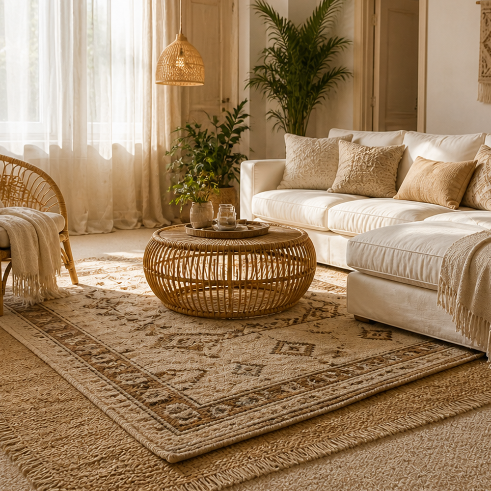 wykładziny boho w salonie